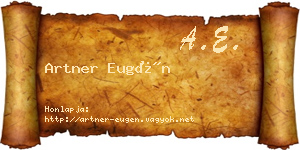 Artner Eugén névjegykártya